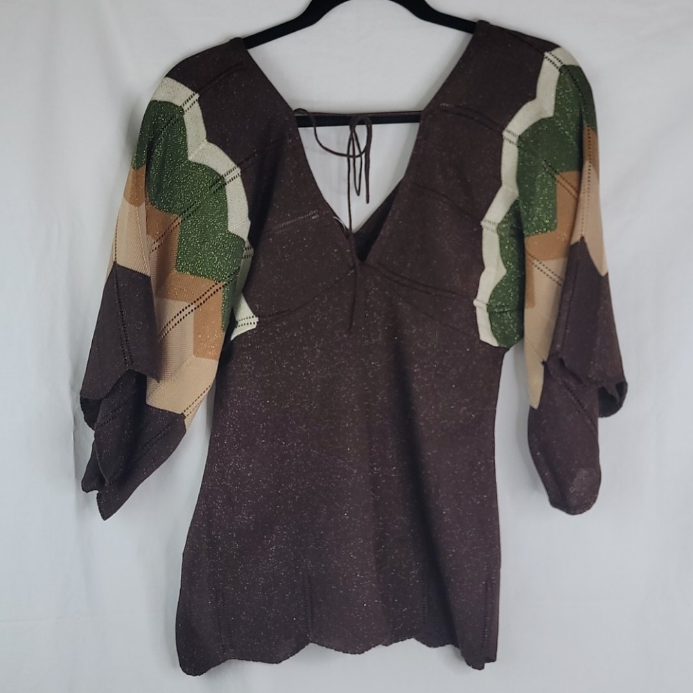 Maurices Studio Y brown top sz Large NWT - Picture 2 of 12